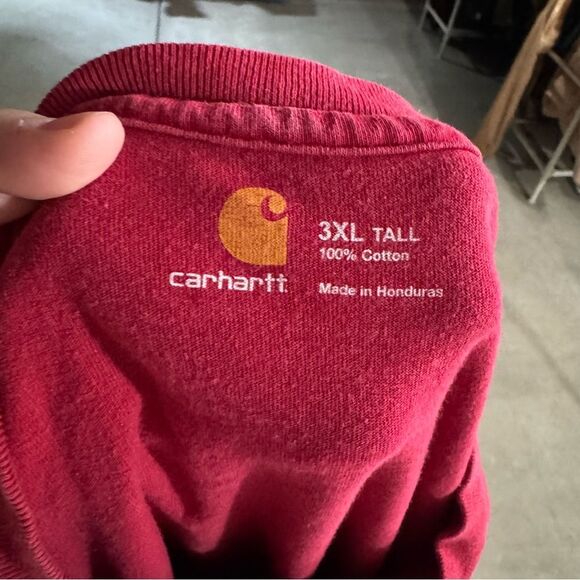 Carhartt Red Cotton Mid Weight Short Sleeve T-Shirt - Picture 3 of 3